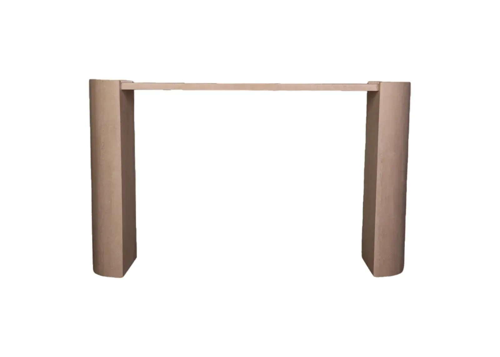 D-Shaped Travertine Console Table 60"