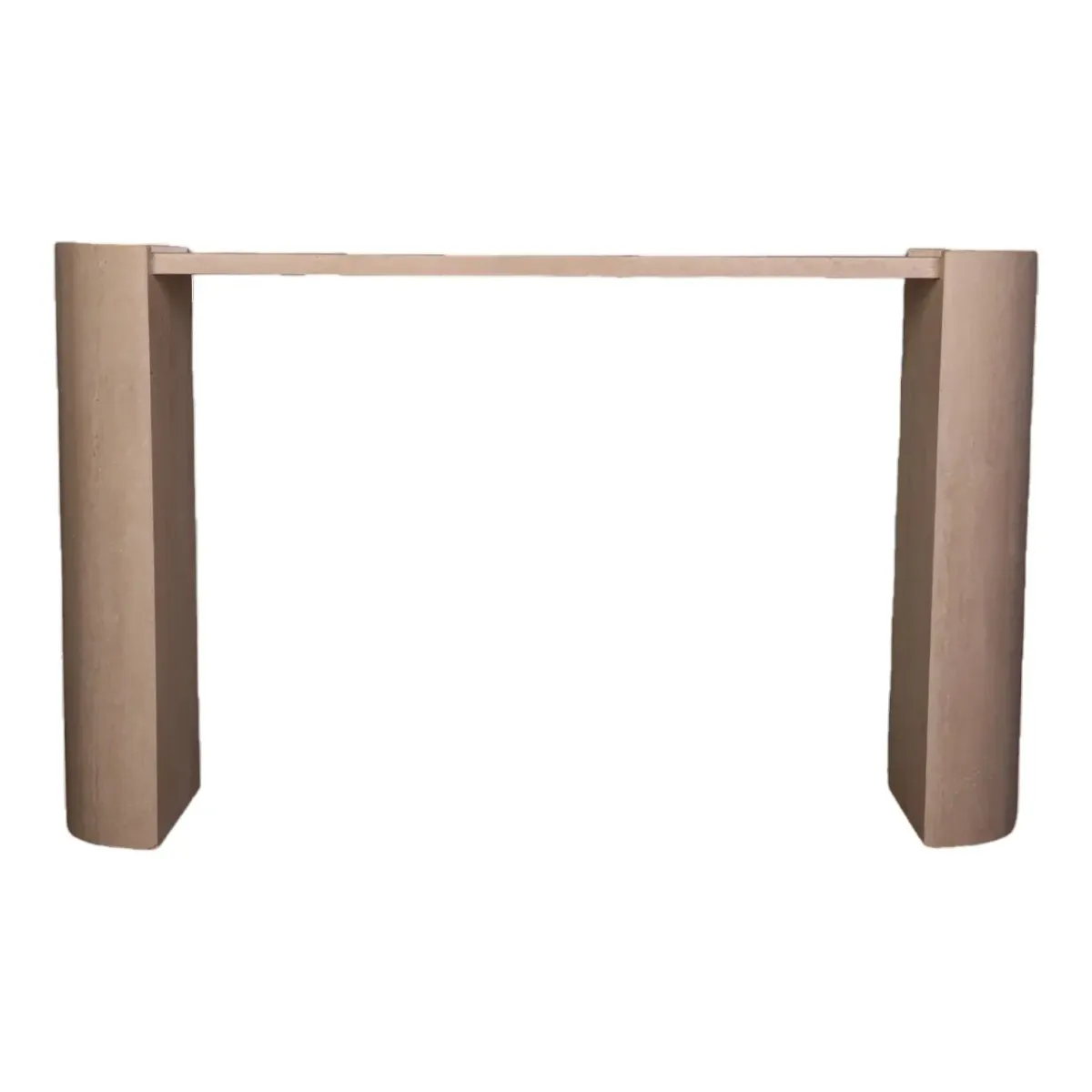 D-Shaped Travertine Console Table 60"