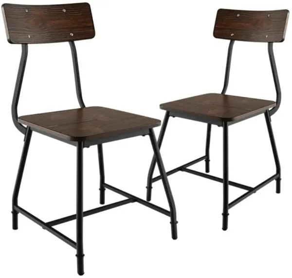 Hivvago 2 Pieces Modern Dining Room Side Chairs with Metal Frame