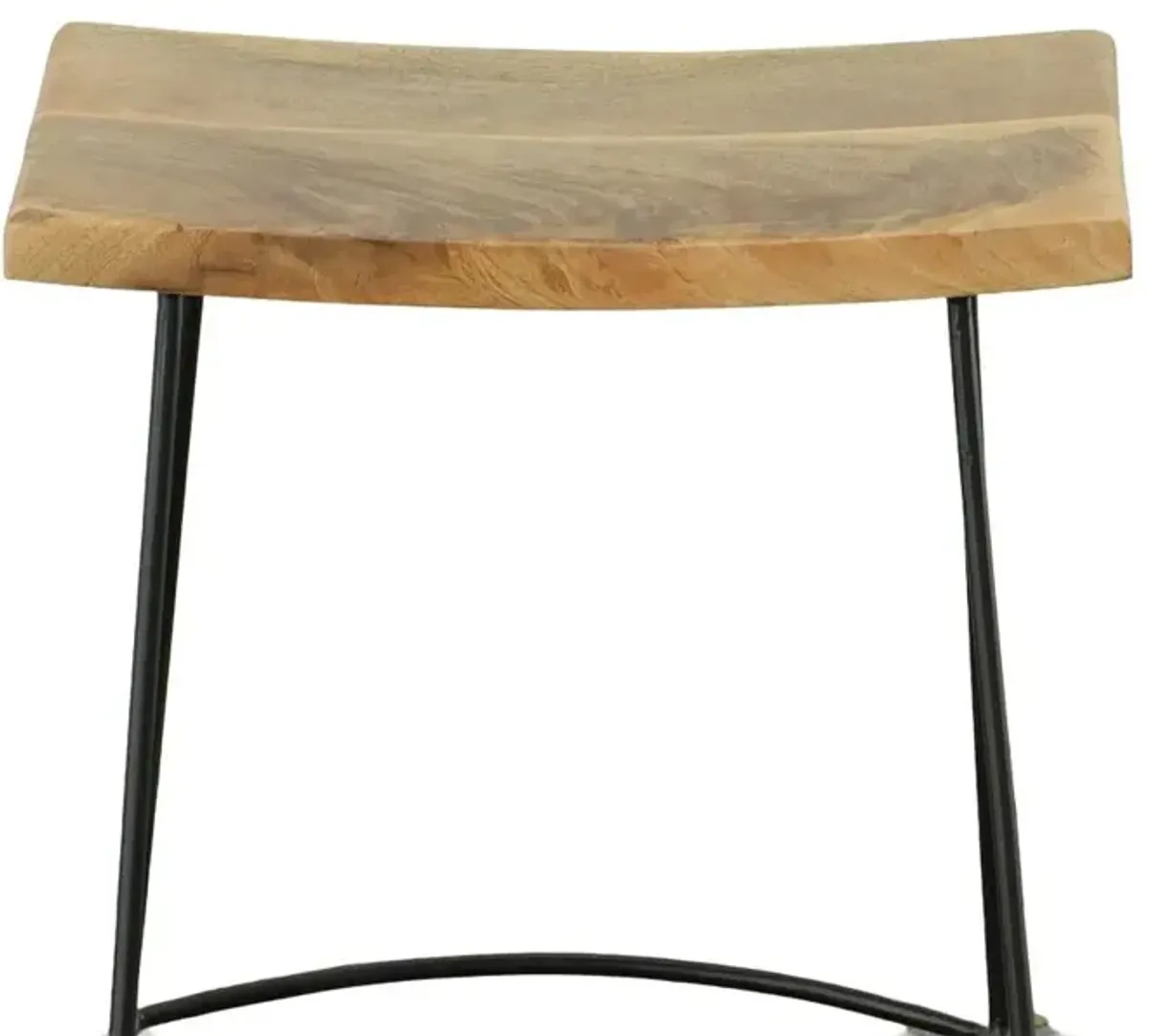 Carolina Living Reece 25 Saddle Seat Counter Stool - Set of 2 - Natural/Black