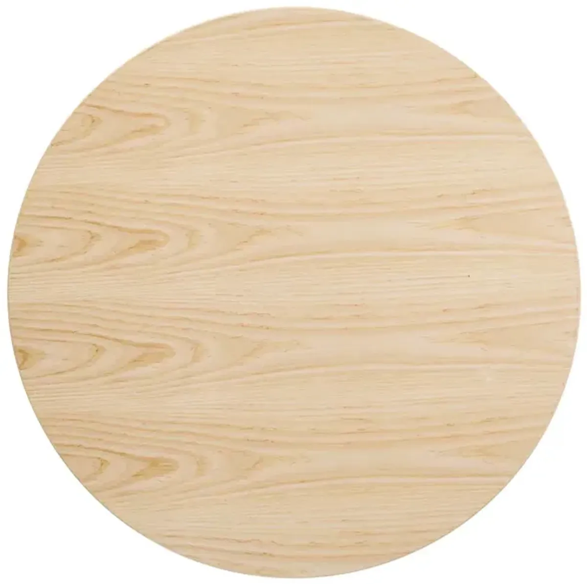 Modway - Lippa 36" Round Wood Grain Dining Table White Natural