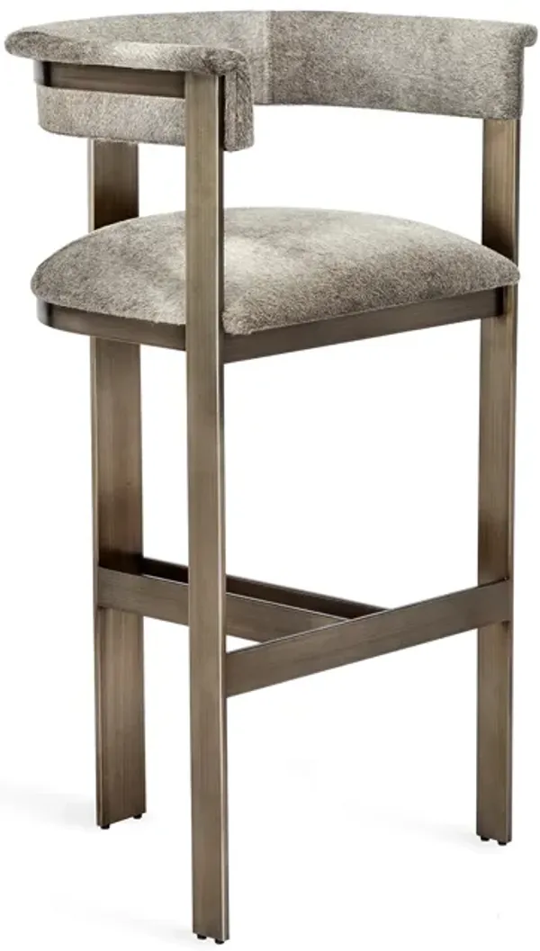 Darcy Hide Bar Stool - Bronze