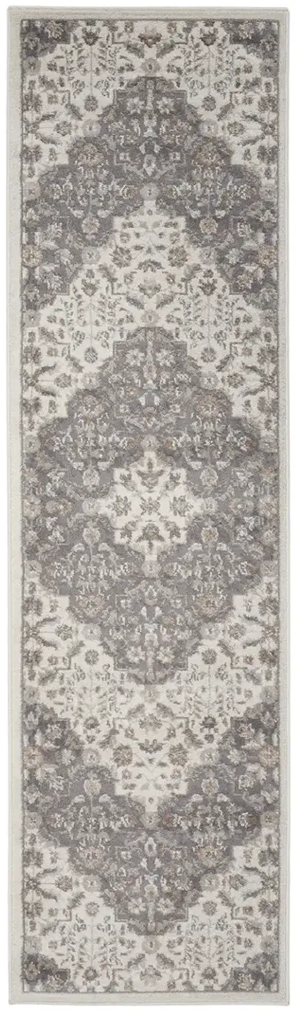 Elation ETN08 Ivory/Gray 2'3" x 7'6" Rug