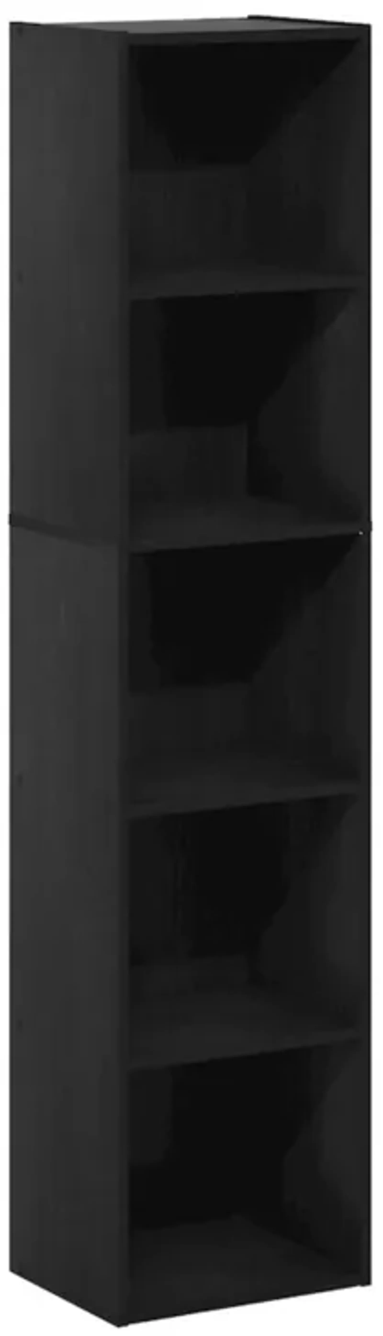 Furinno Luder Bookcase / Book / Storage, 5-Tier Cube, Blackwood