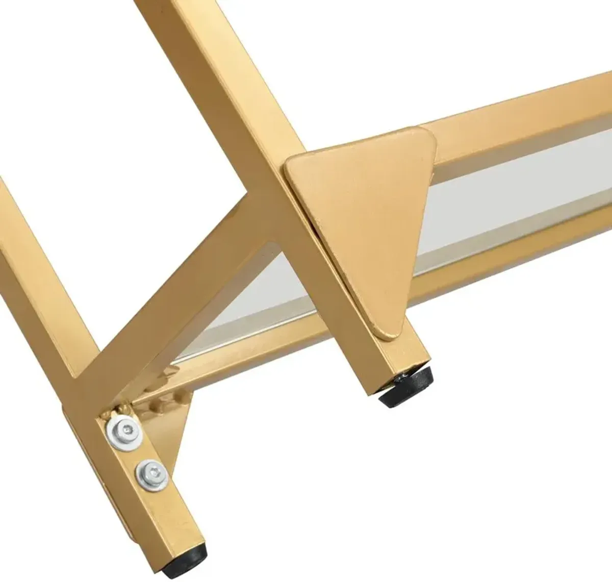 Carolina Living Graydon Slim Console Table - Gold