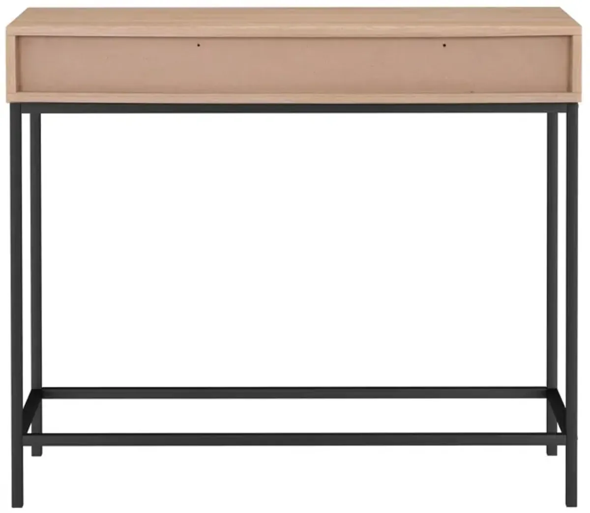 Jarrel 2 Drawer Console Table with Black Metal Legs