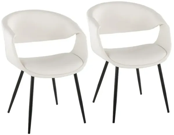 LumiSource Curvo Upholstered Chair - Set of 2
