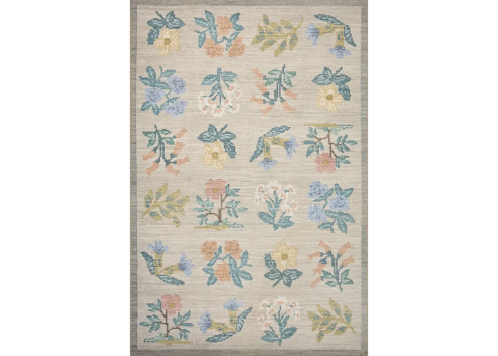 Rosa RSA-03 Cream 3''9" x 5''6" Rug by Rifle Paper Co.