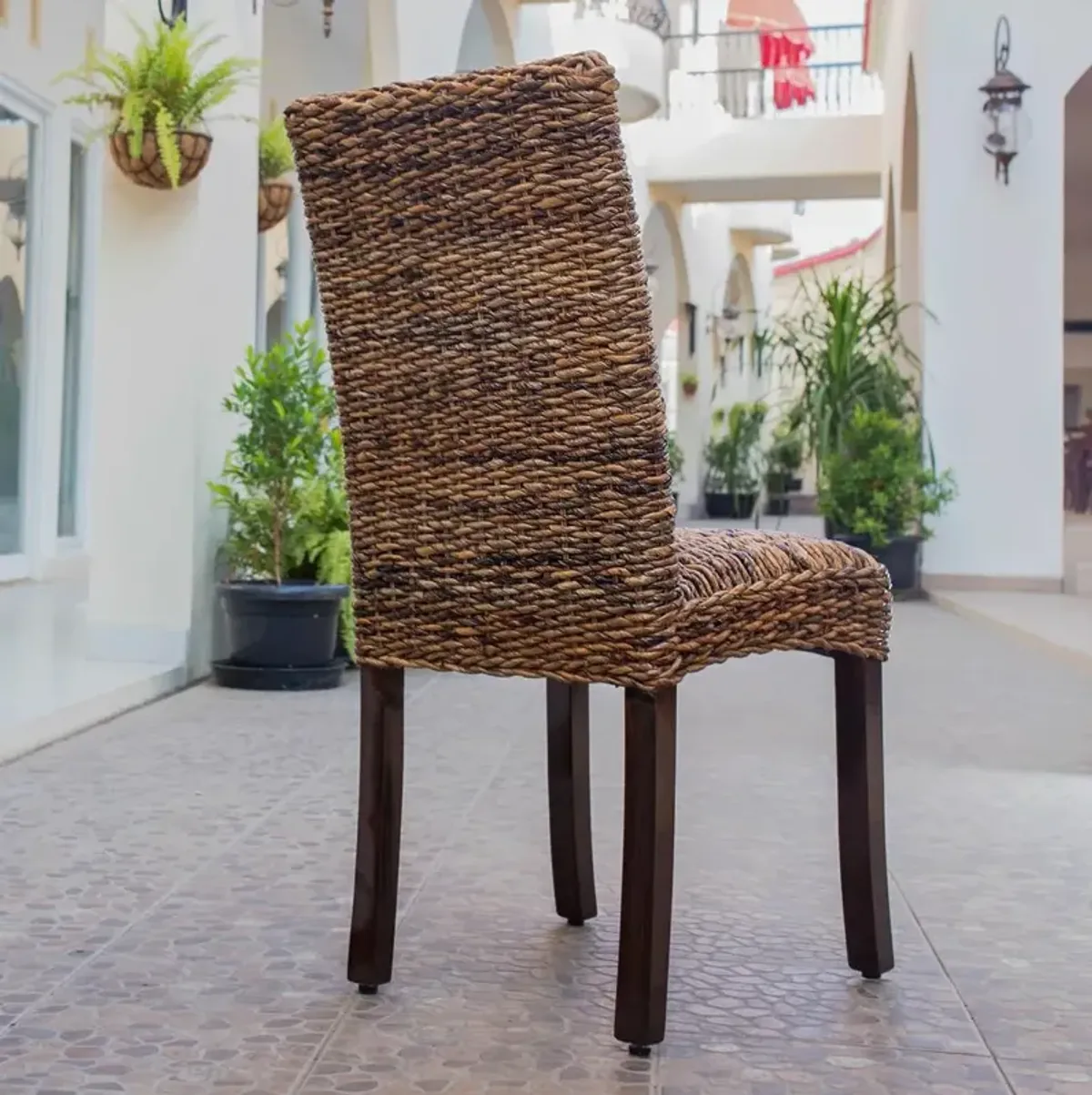 Louisa Abaca Cushioned Seat Dining Chair