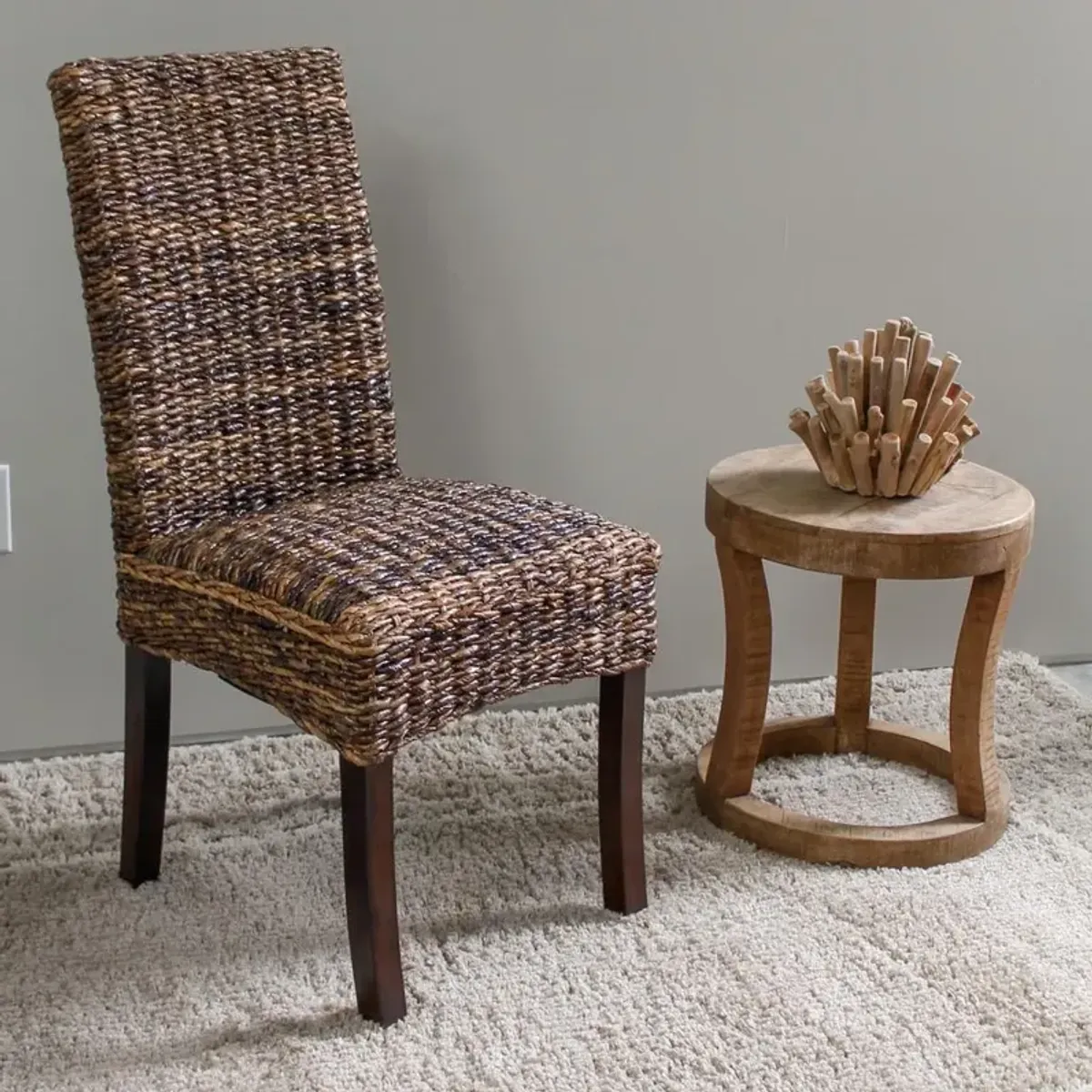 Louisa Abaca Cushioned Seat Dining Chair