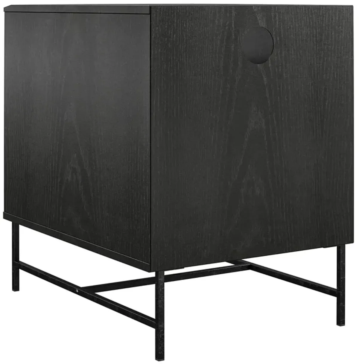 Reznor End Table, Black Oak