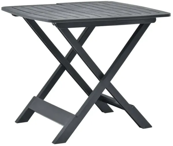 vidaXL Folding Garden Table Anthracite 79"x72"x70" Plastic