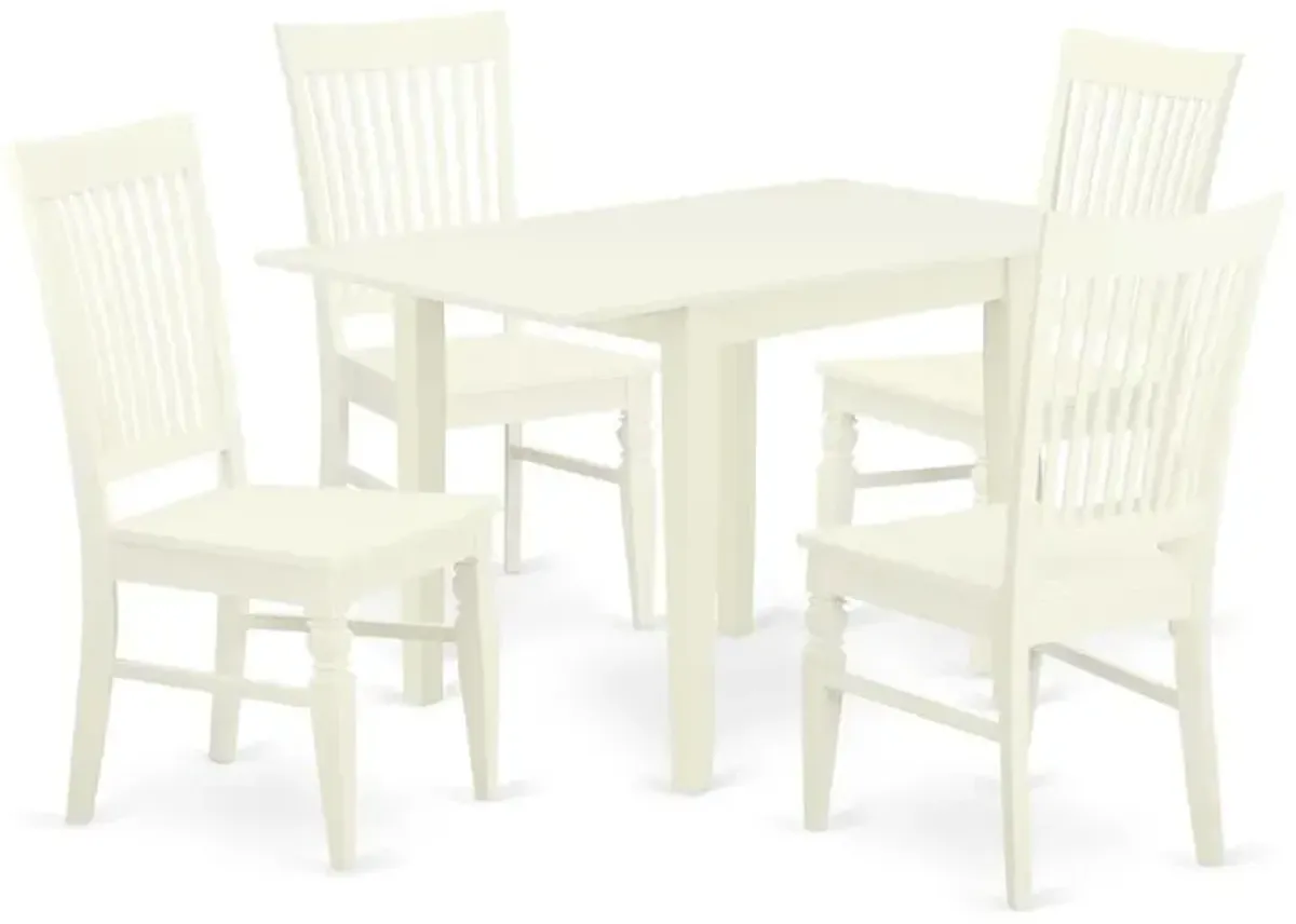 Dining Room Set Linen White, NDWE5-LWH-W