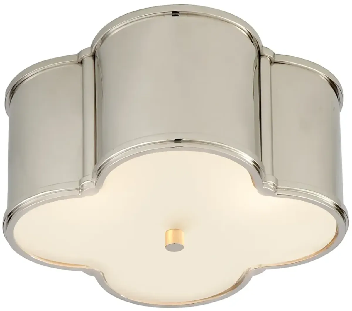 Basil Small Flush Mount in Polished Nickel