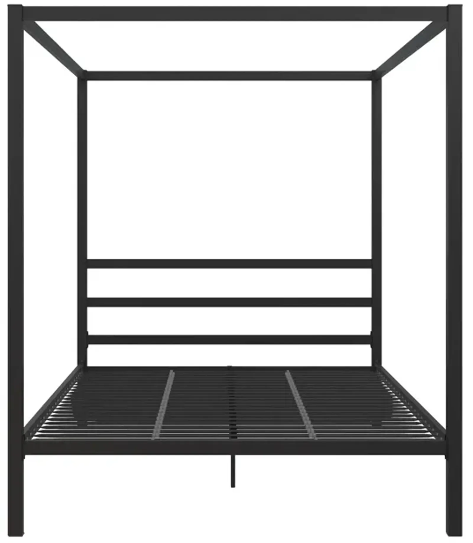 DHP Modern Metal Canopy Bed, King, Black