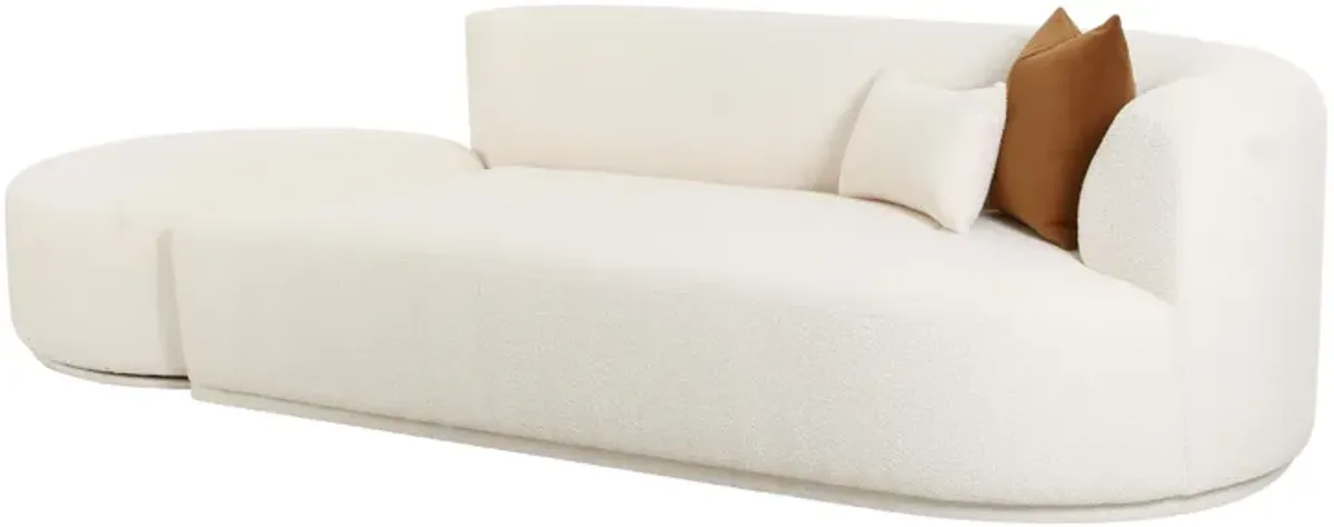 Fickle Cream Boucle 2-Piece Chaise Modular RAF Sofa