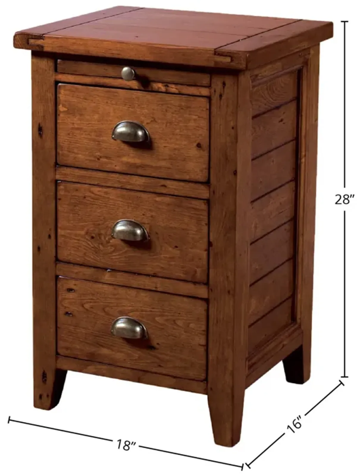 Irish Coast 3 Drawer Nightstand