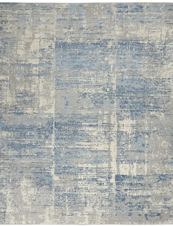 Solace SLA02 Ivory/Gray/Blue 8' x 10' Rug