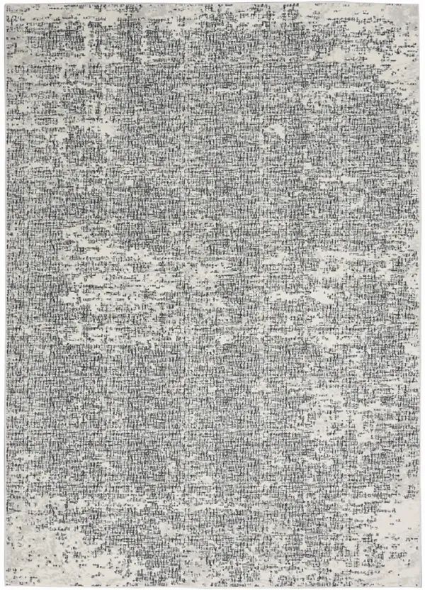 CK970 Vapor CK971 Ivory/Black 5'3" x 7'3" Rug