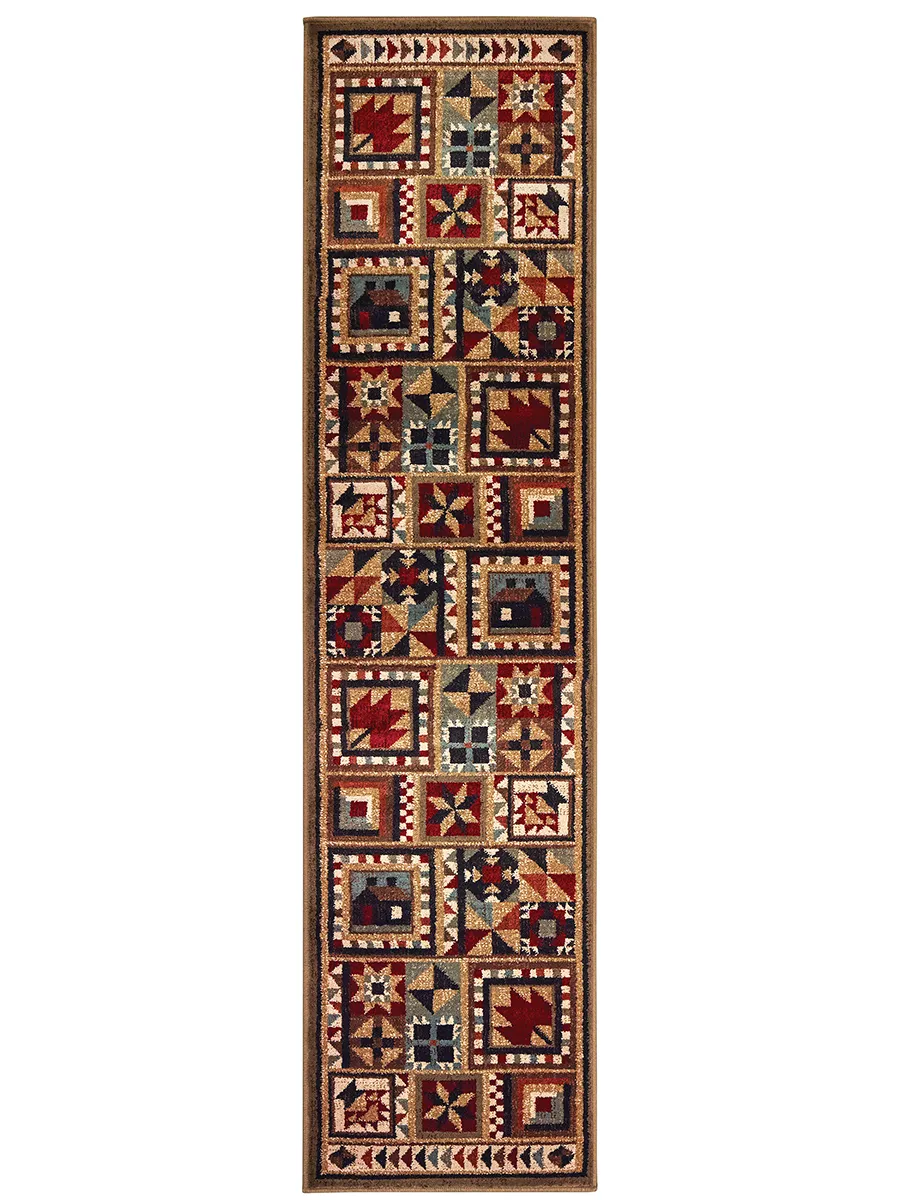 Woodlands 1'10" x 7'6" Brown Rug