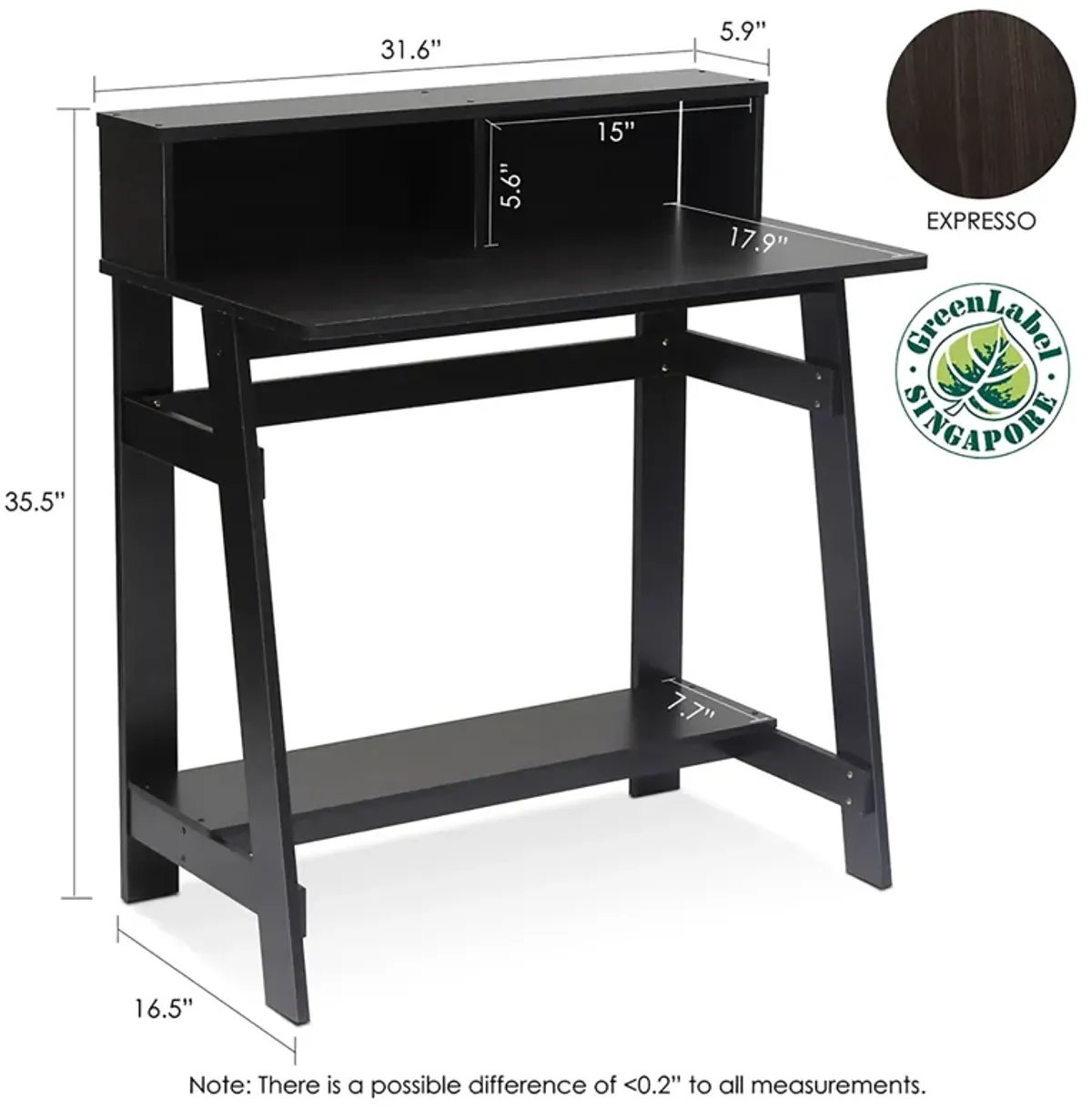 Furinno Simplistic A Frame Computer Desk