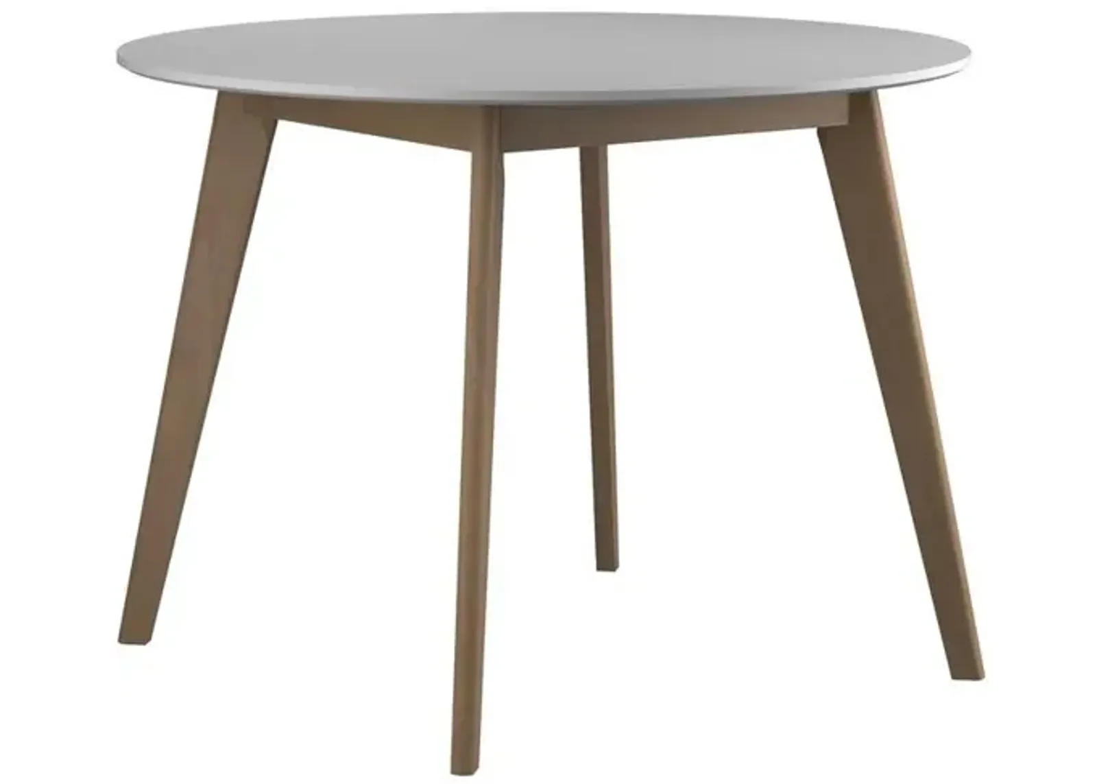 Coaster Co. of America Breckenridge Round Dining Table Matte White and Natural Oak