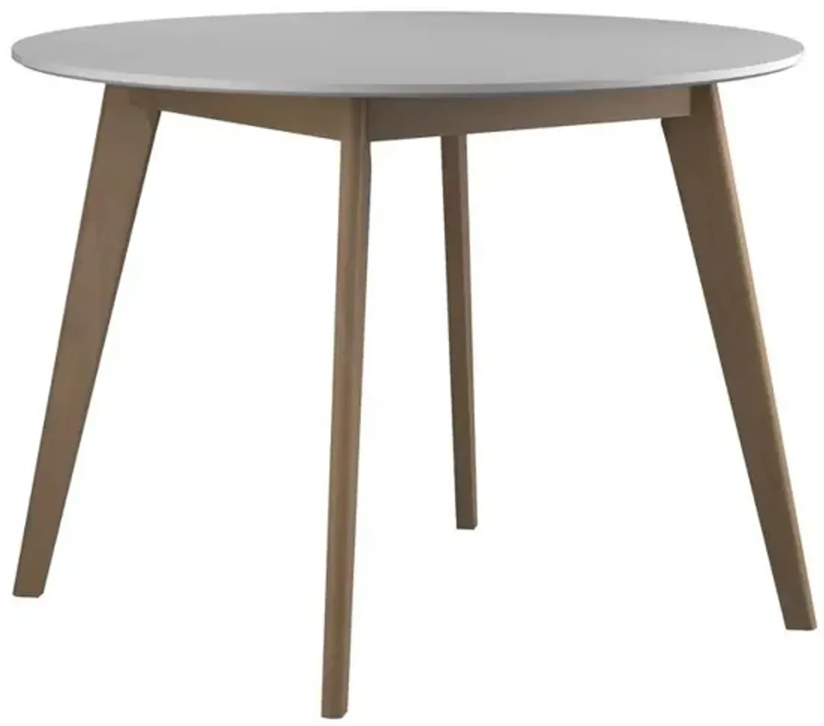 Coaster Co. of America Breckenridge Round Dining Table Matte White and Natural Oak