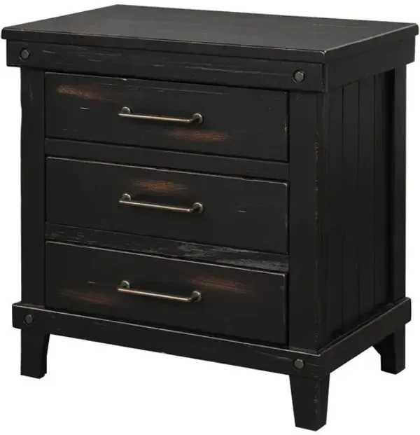Spruce Creek Black Nightstand