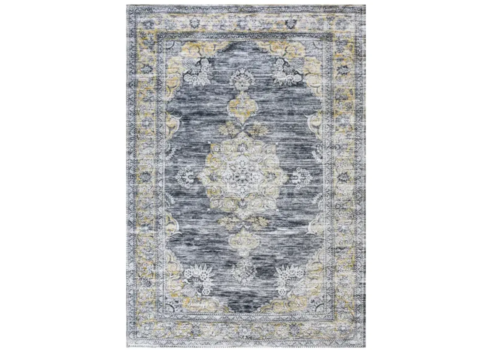 Bausch Bohemian Distressed Chenille Machine-Washable Area Rug