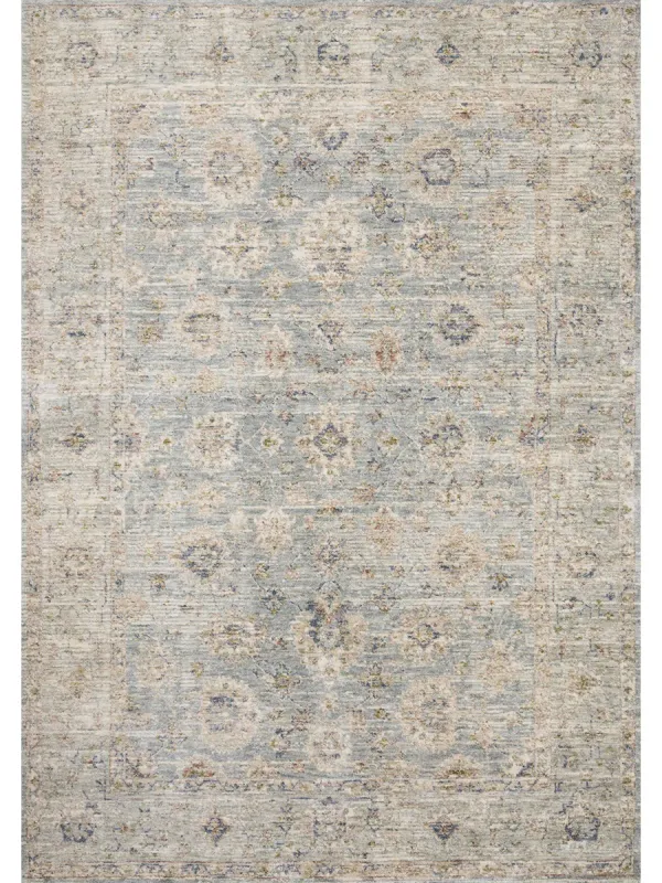 Revere Light Blue/Multi 7'10" x 7'10" Round Area Rug