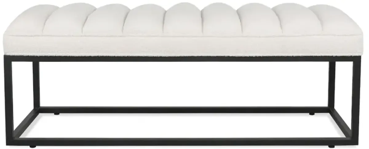 Metal Base Upholstered Bench For Bedroom For Entryway