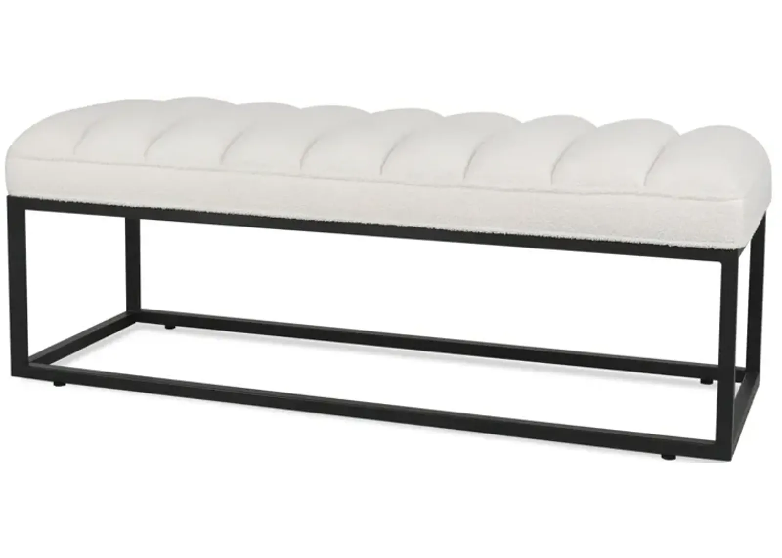 Metal Base Upholstered Bench For Bedroom For Entryway