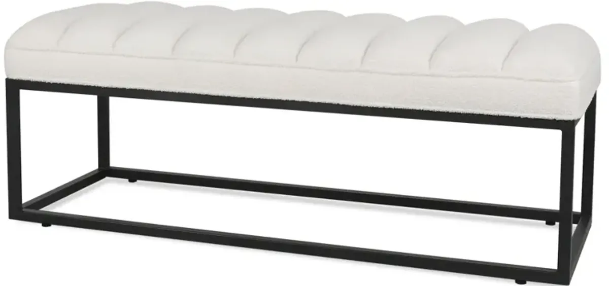 Metal Base Upholstered Bench For Bedroom For Entryway