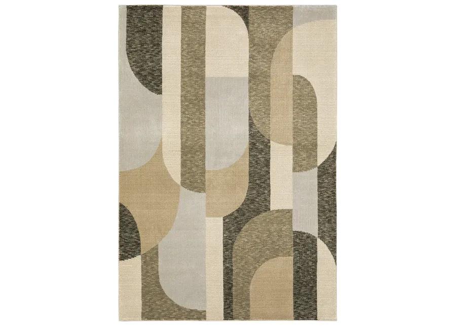 Strada 8'6" x 11'7" Brown Rug