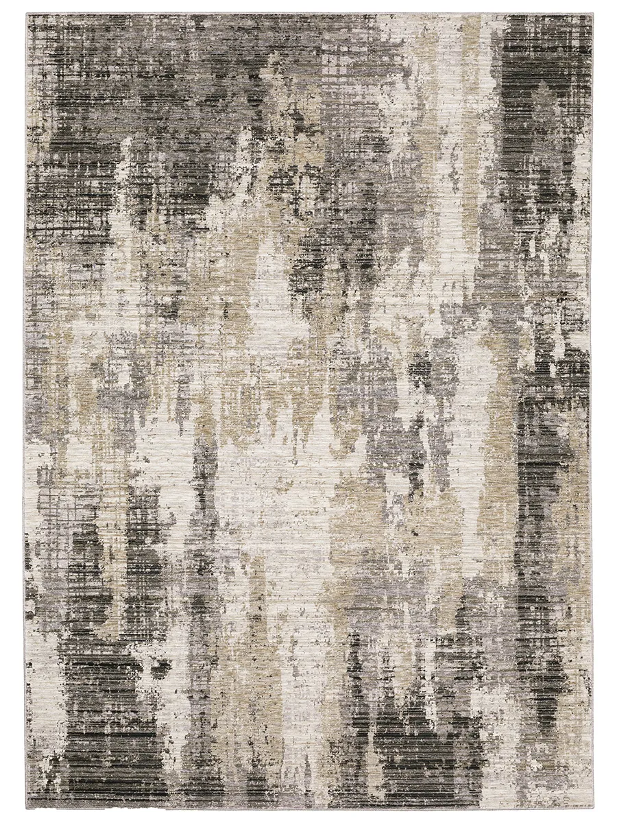 Nebulous 2'3" x 7'6" Grey Rug