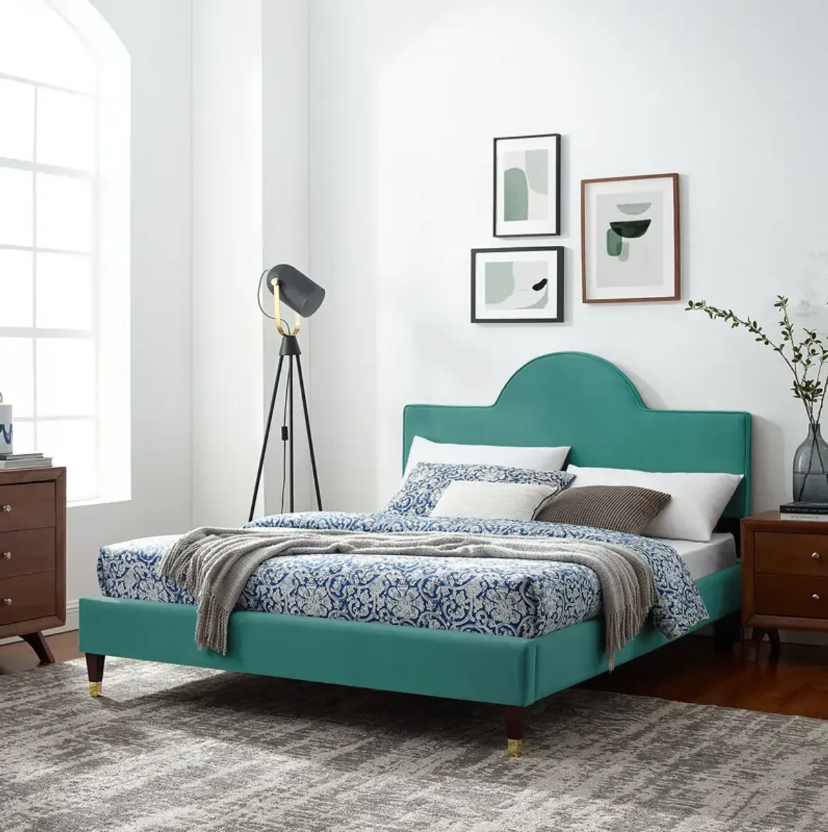 Modway - Aurora Performance Velvet Full Bed