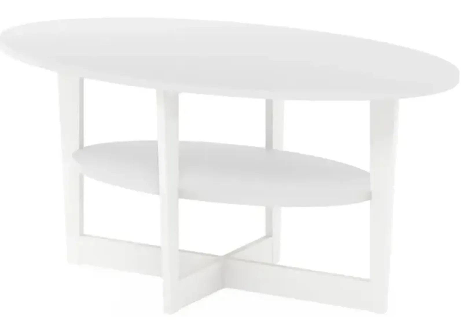 JAYA Oval Coffee Table, White