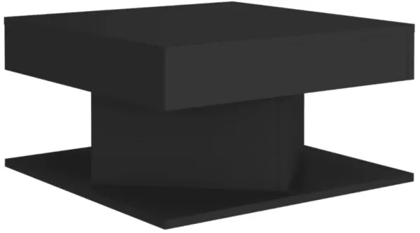 vidaXL Coffee Table Black 22.4"x22.4"x11.8" Engineered Wood