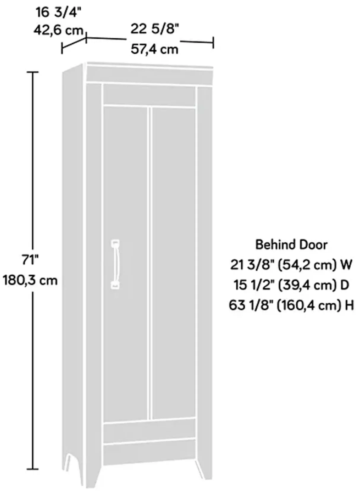 Adept Narrow Storage Cabinet