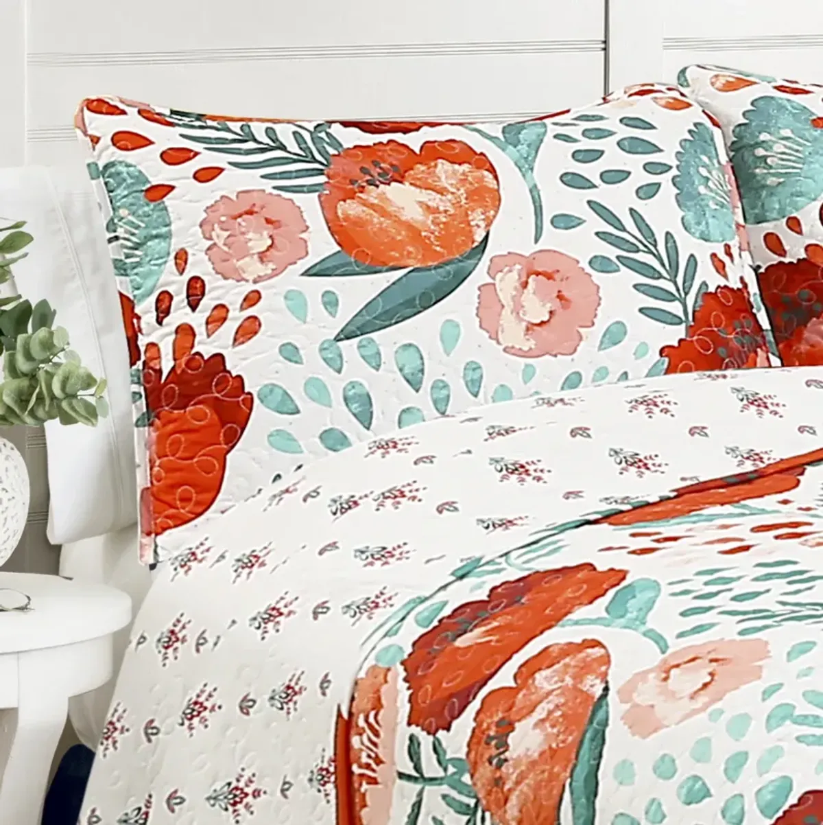 Poppy Garden Quilt 3Pc Set