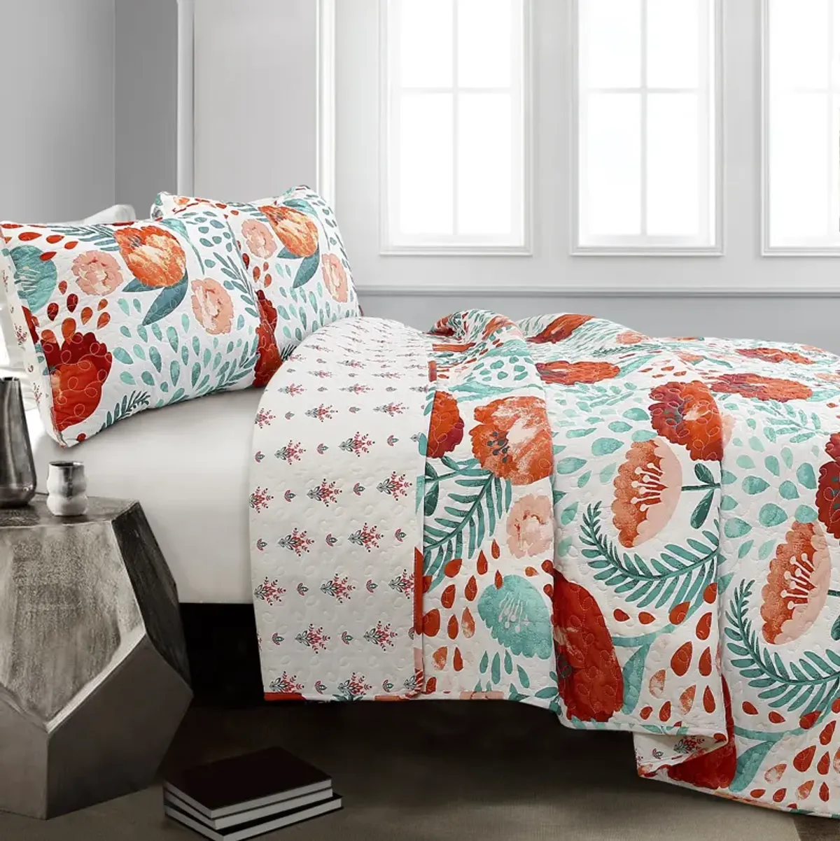 Poppy Garden Quilt 3Pc Set