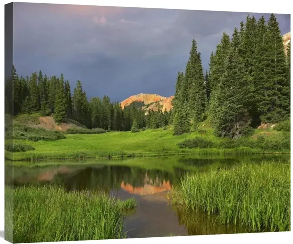 Red Mountain reflected in pond, San Juan Mountains, Colorado-Canvas Art-30x24.9