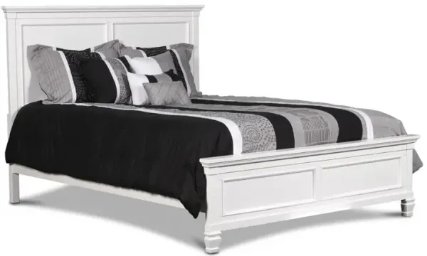 New Classic Furniture Furniture Tamarack Contemporary Solid Wood 5/0 Q Bed in White