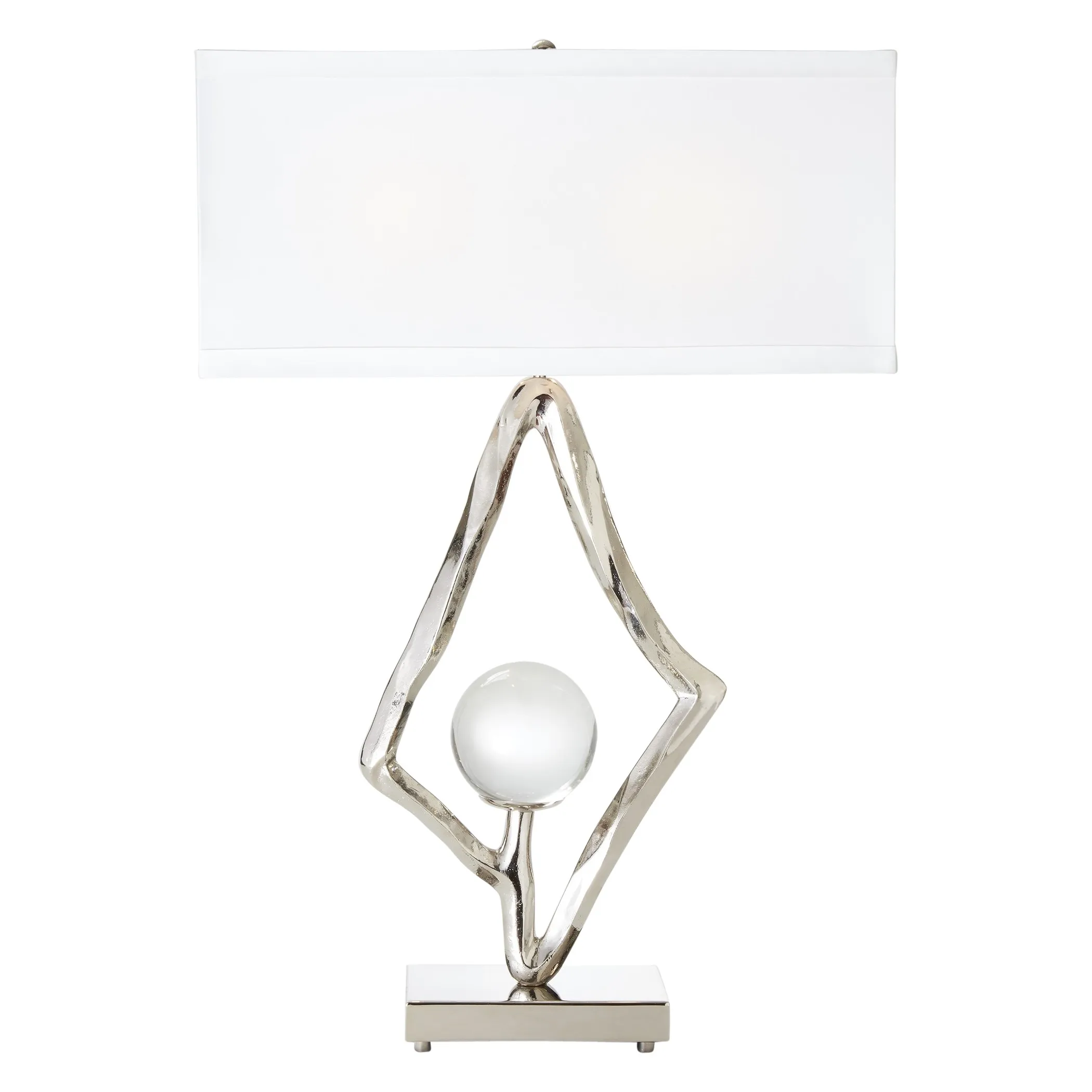 Abstract Lamp-Silver