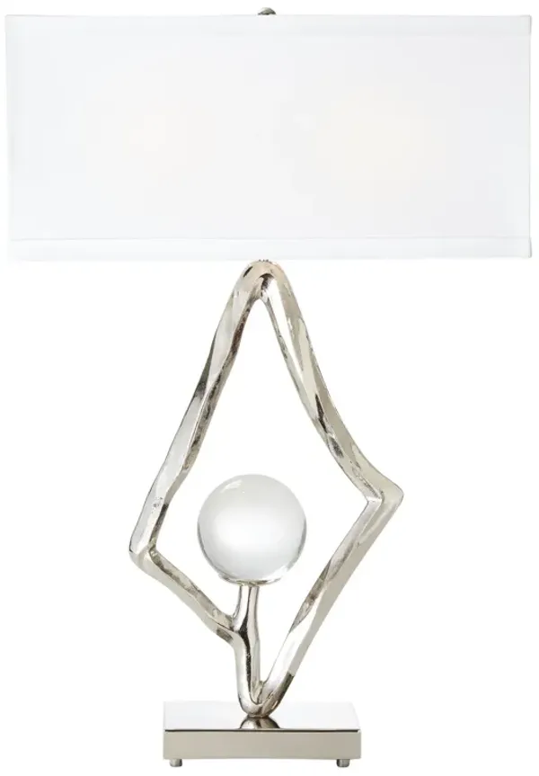 Abstract Lamp-Silver