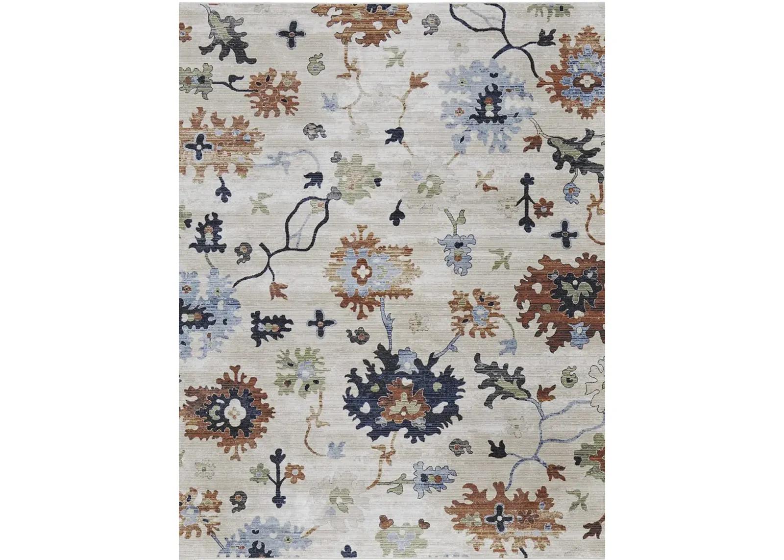 Melrose 39P1F 7'10" x 10'3" Ivory/Red/Blue Rug