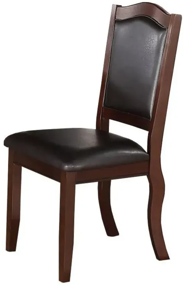 Streamdale Espresso Dining Set with 2 Padded Chairs