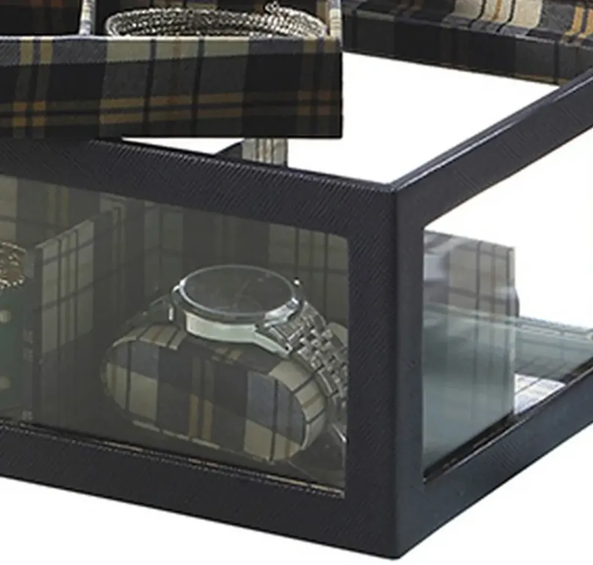 Jewelry Case with Multiple Slots and Removable Watch Cushions - Benzara