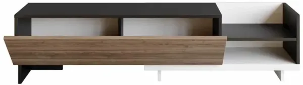 Decorotika Parion Tv Stand Black White Walnut