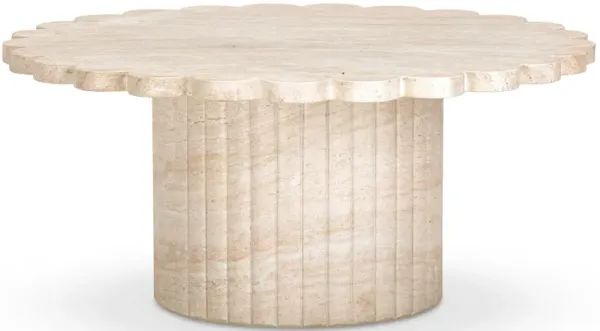 Blossom Washed Travertine Finish Indoor/Outdoor Coffee Table
